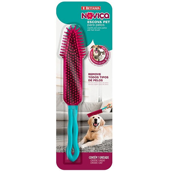 Escova Pet Para Pelos Noviça - Remove Pelos Do Seu Animal