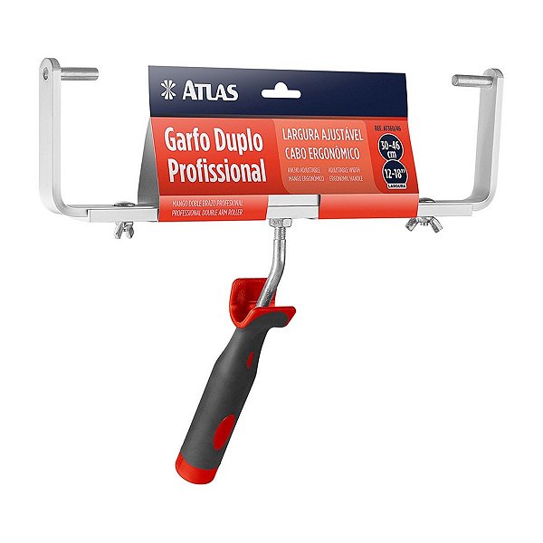 Garfo Suporte Duplo Profissional Para Rolos de Tinta - Atlas