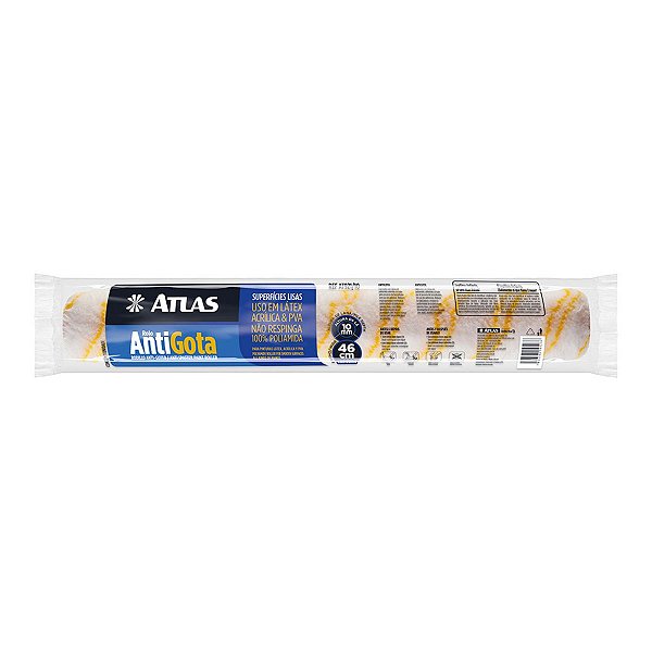 Rolo de Tinta AntiGota 46cm Superfícies Lisas - Atlas