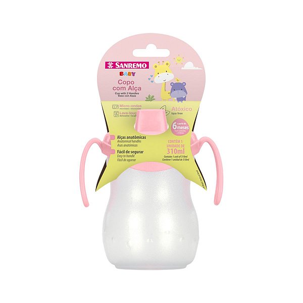 Copo Para Treinamento Infantil Rosa Bebê - Sanremo