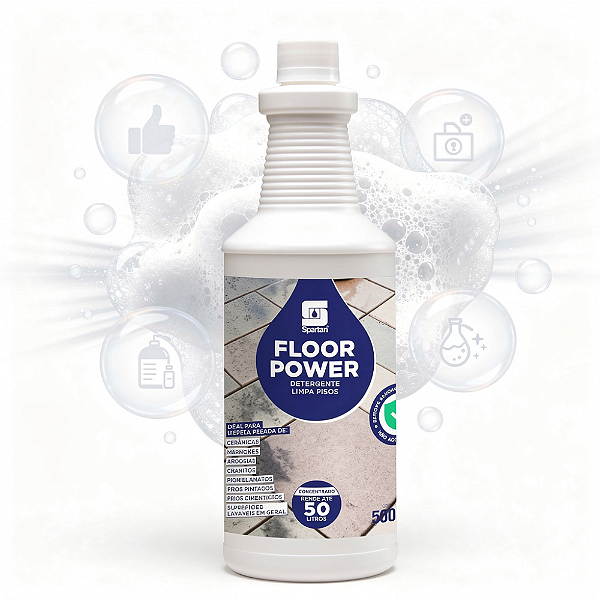 Floor Power 500ml Spartan Detergente Limpa Pisos Concentrado