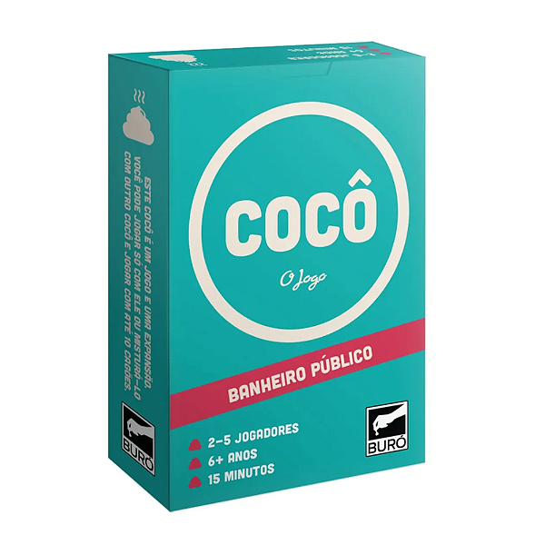 Cocô O Jogo Banheiro Público Cartas Até 10 Jogadores