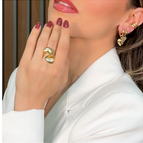 ANEL VITÓRIA EM BANHO DE OURO 18K