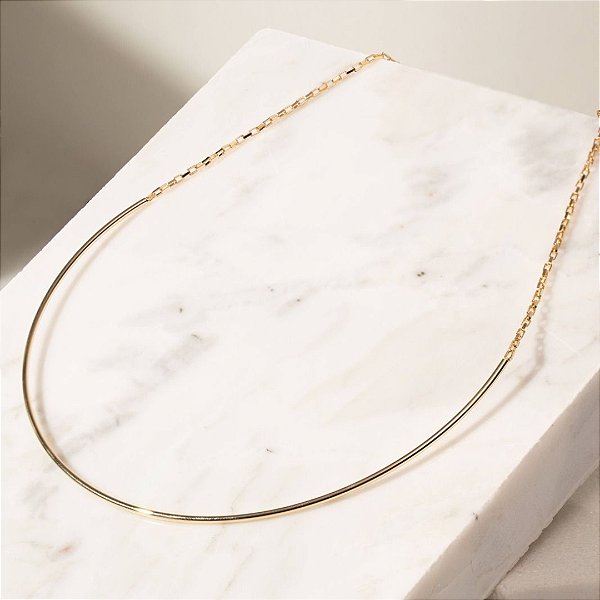 CHOCKER MEIO ARO DOURADO