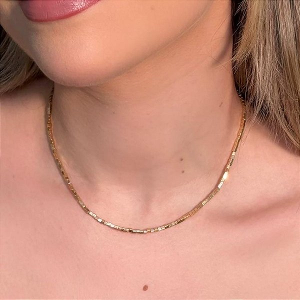 COLAR CANUTILHO DOURADO 40CM