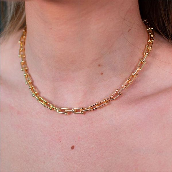 COLAR TIFANY EM OURO 18K