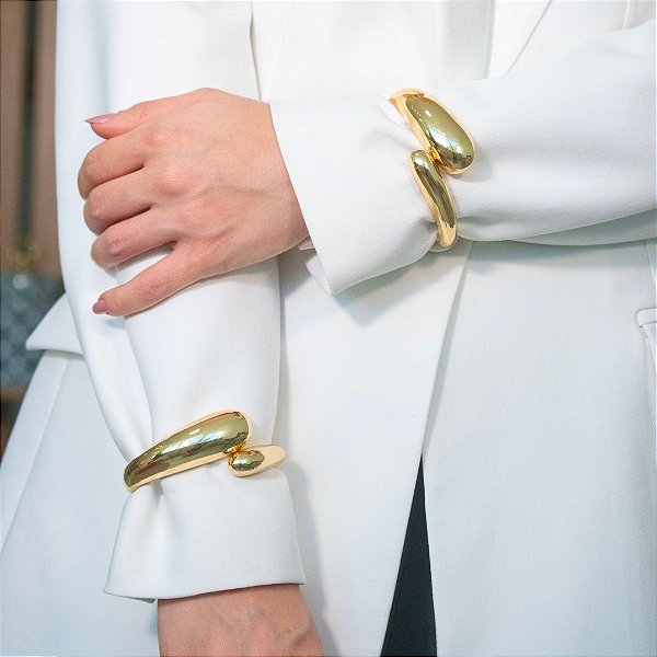 BRACELETE GOTA EM BANHO DE OURO 18K