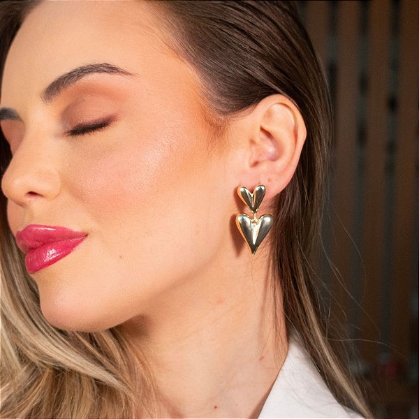 BRINCO CAMILA EM BANHO DE OURO 18 K