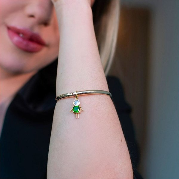 BRACELETE MENINO EM BANHO DE OURO 18 K