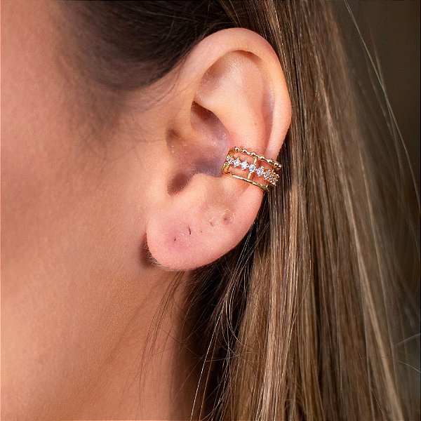 PIERCING FAKE JULIA EM BANHO DE OURO 18 K