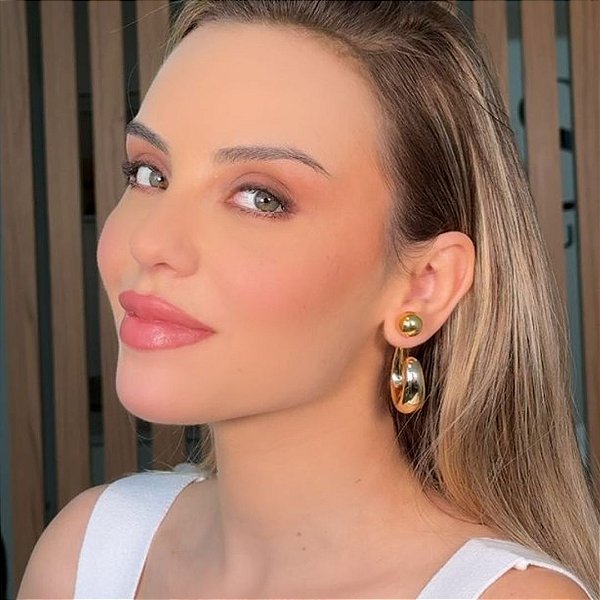 ARGOLA PENELOPE NO BANHO DE OURO 18K
