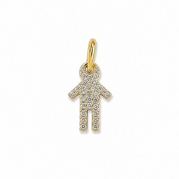 PINGENTE BOY CRAVEJADO EM BANHO DE OURO 18K