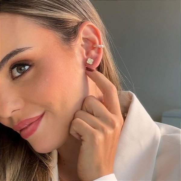 BRINCO LUIZA EM BANHO DE OURO 18 K