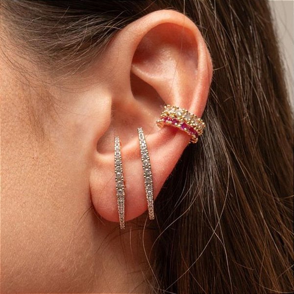 BRINCO EARHOOK CRAVEJADO SLIM