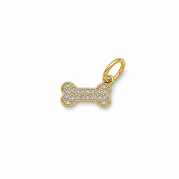 PINGENTE OSSINHO PET EM BANHO DE OURO 18K