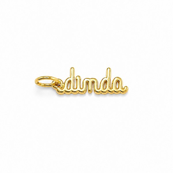 PINGENTE DINDA NO BANHO DE OURO 18K