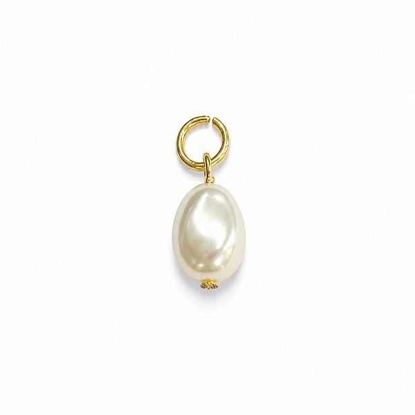 PINGENTE PÉROLA NO BANHO DE OURO 18K