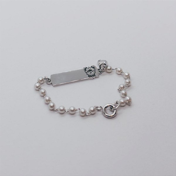 Pulseira YorkShire Ródio Branco