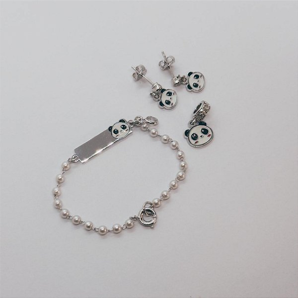 Brindo Panda Ródio Branco