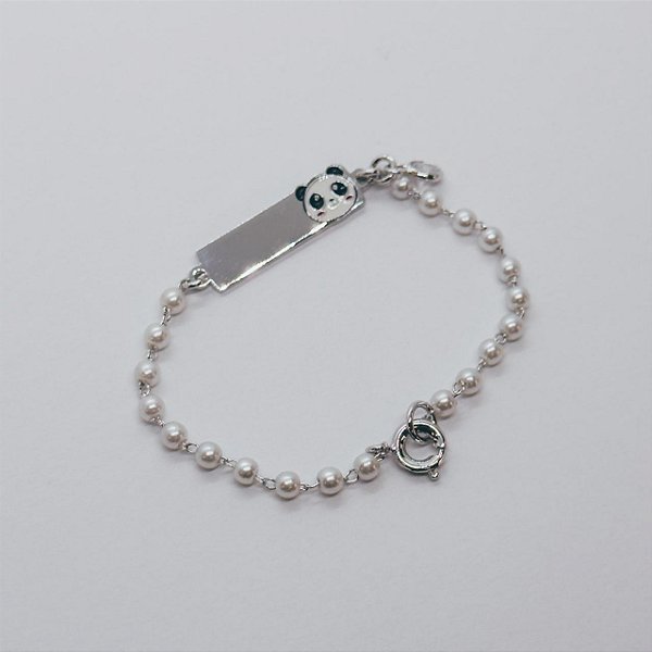 Pulseira Panda Ródio Branco