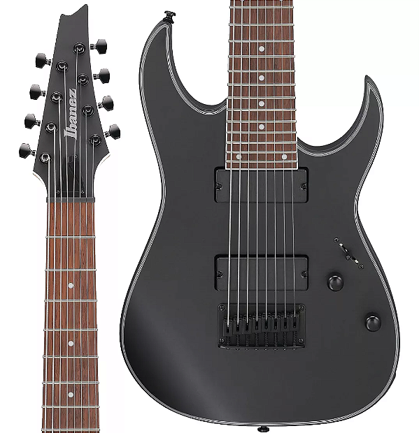 Guitarra Ibanez Rg8ex Bkf Black Flat 8 Cordas