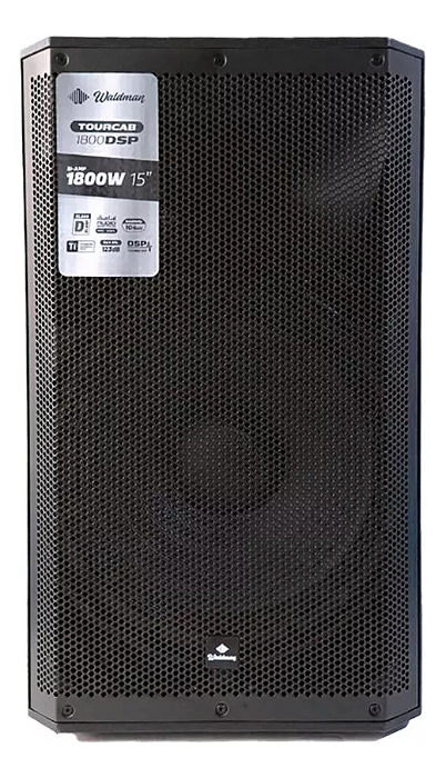 Caixa Ativa Waldman Tourcab 1800 Dsp 15 1800w Bivolt 450wrms Cor Preto 110v/220v