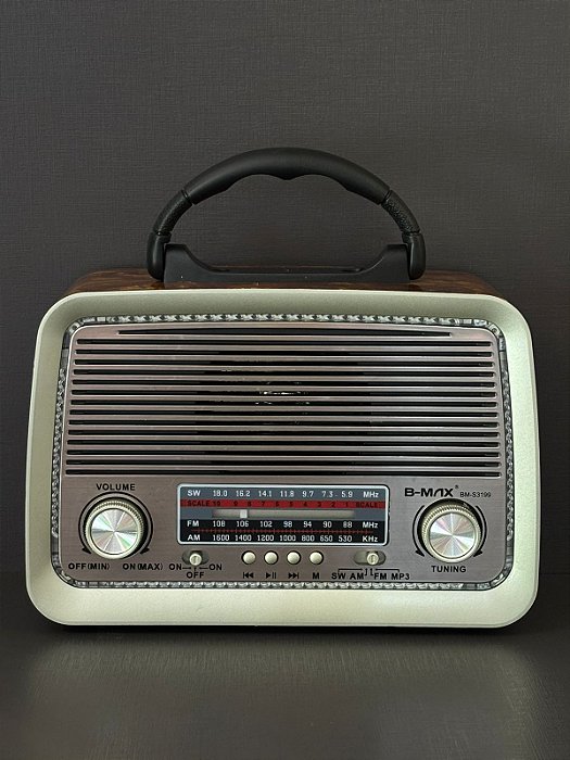 RÁDIO VINTAGE B-MAX MARROM