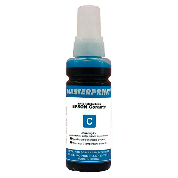 Refil De Tinta Epson 664 / 673 Compatível Masterprint 100ml Ciano