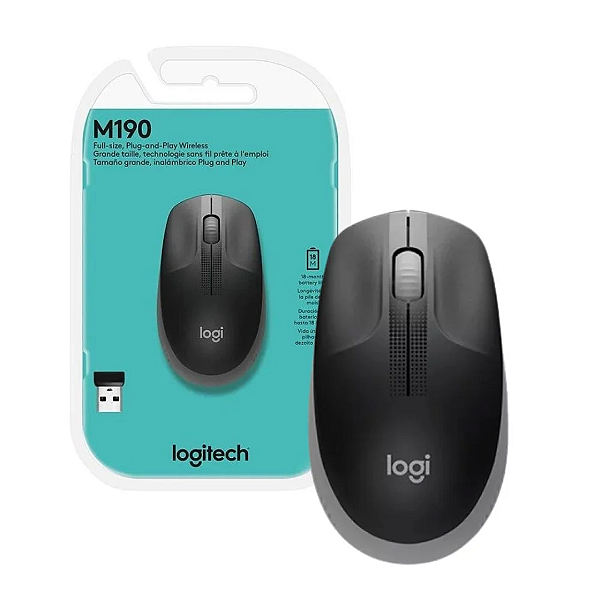 Mouse Sem Fio Logitech M190
