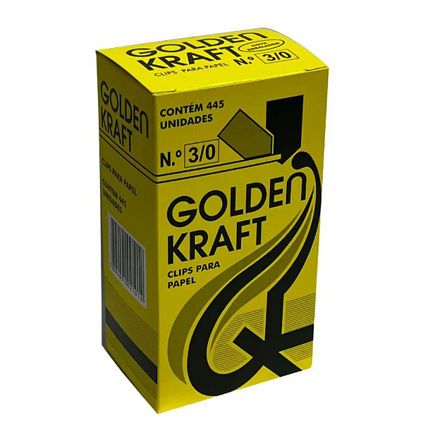 Clips 3/0 Galvanizado Golden Kraft CAIXA C/445 500G