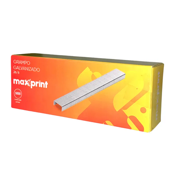 Grampo 26/6 Galvanizado Maxprint Cx 5000 Und