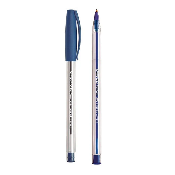 Caneta esferografica Trilux Ponta Media Azul - Faber-Castell