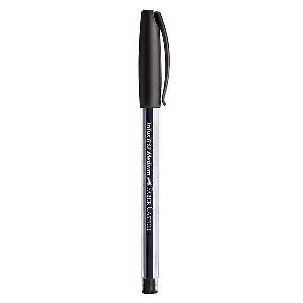 Caneta esferografica Trilux Ponta Media Preta- Faber-Castell