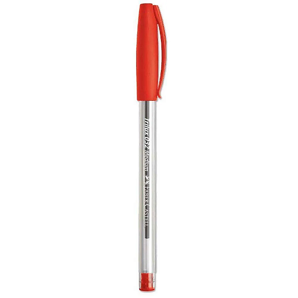 DUPLICADO - Caneta esferografica Trilux Ponta Media Vermelha - Faber-Castell