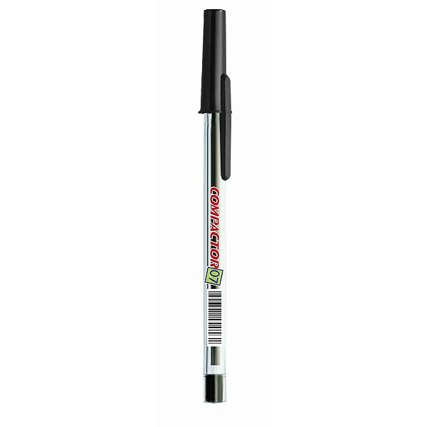 Caneta esferografica 0,7mm Preta - Compactor