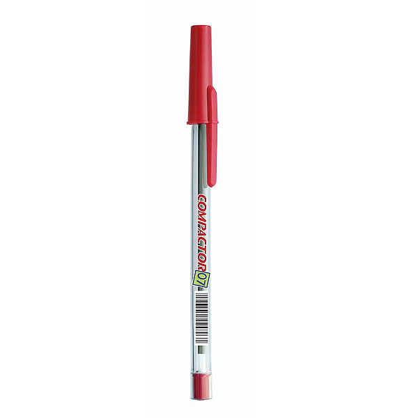 Caneta esferografica 0,7mm Vermelha - Compactor
