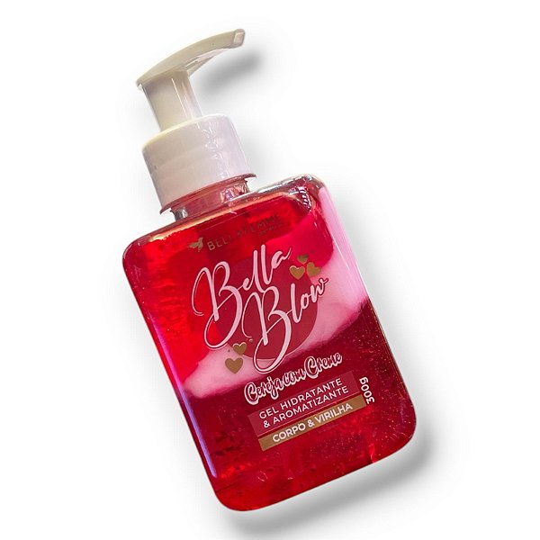 Bella Blow Gel Aromatizante Beijável Cereja Hidratante Virilha Creme 300ml Corpo Aroma Corporal