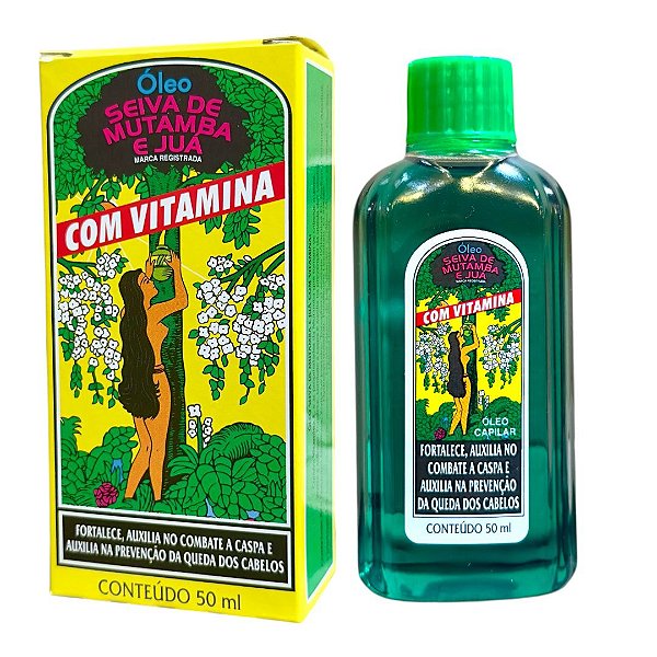 Óleo 50ml para cabelo com vitamina Seiva de Mutamba e Juá