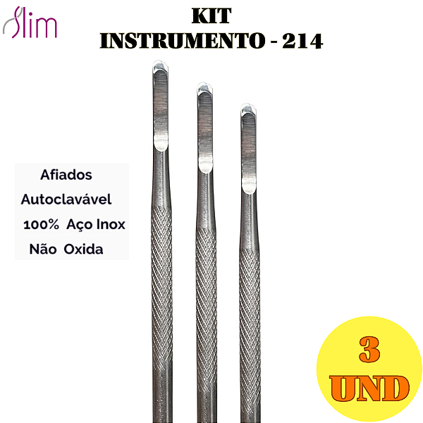 Kit 3 und Bisturi Nuclear Largo manicure instrumento 214