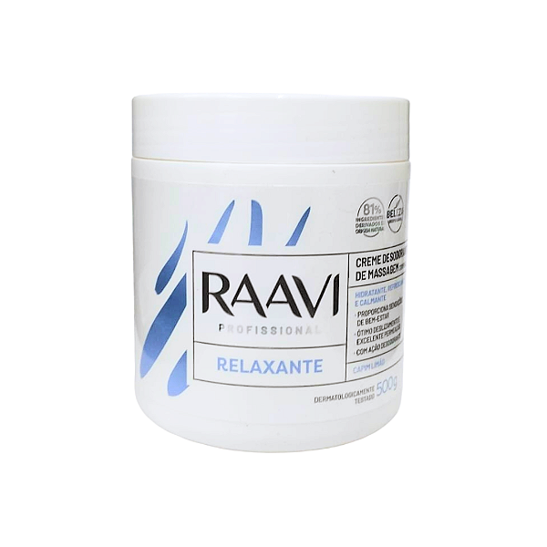Raavi Creme Desodorante de Massagem Corporal 500g | Refrescante