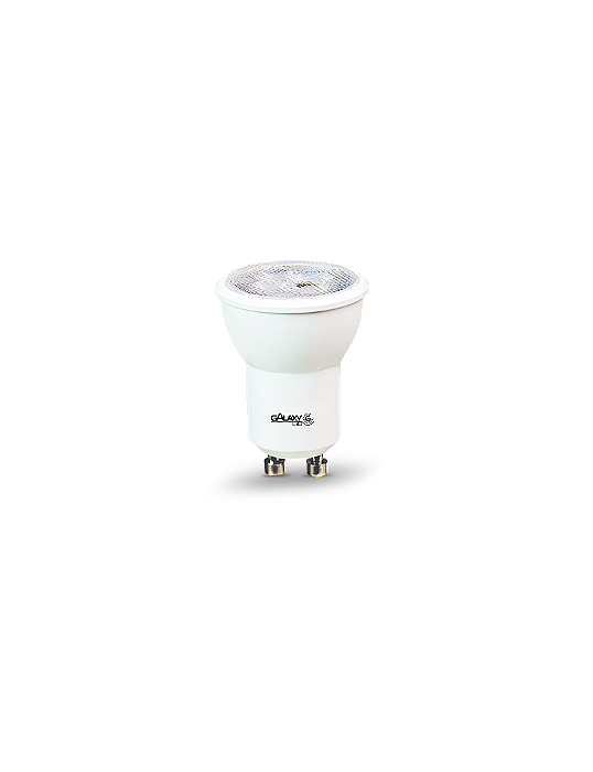 Lâmpada LED mini-dicróica MR11 4W GU10 bivolt Branco Quente 3000K.