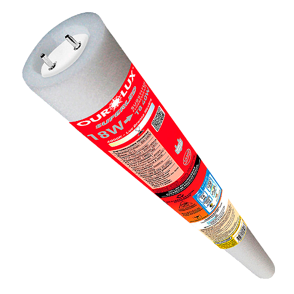 Lâmpada Superled Tubular T8 18W com Driver bivolt 4000K.