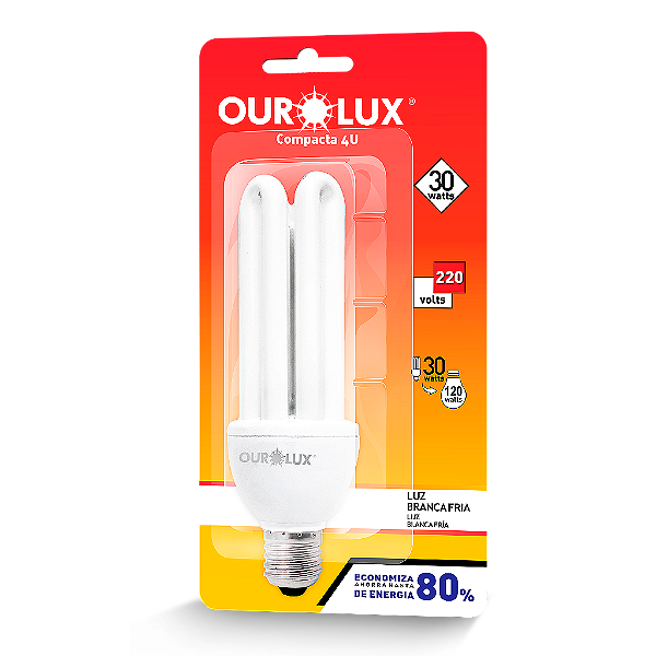 Lâmpada Fluorescente 4U 30W 220V 6400K.