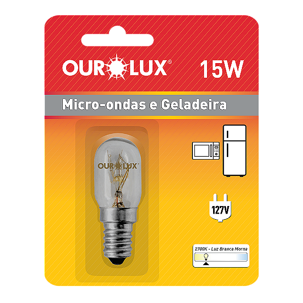 Lâmpada Incandescente Micro-ondas 15W 127V E14.
