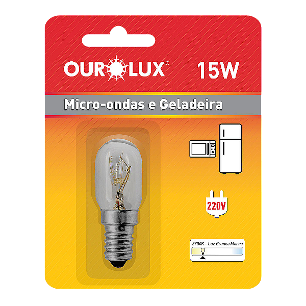 Lâmpada Incandescente Micro-ondas 15W 220V E14.