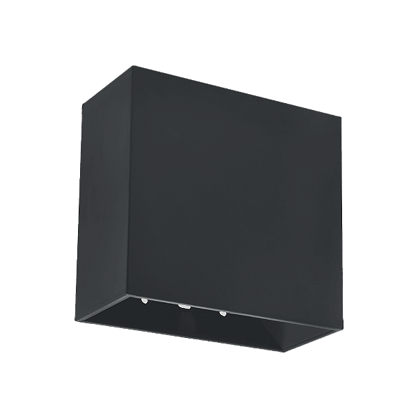 Luminária arandela direcionável 4W 3000K preta IP65.