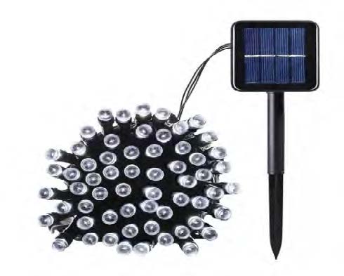 Pisca 100 LEDS Branco Frio Solar 10 metros IP65 Externo.