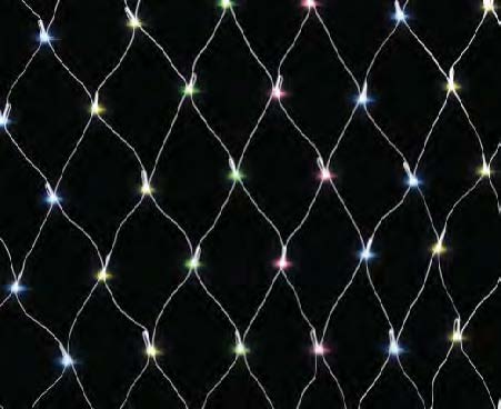 Rede de Natal sequencial com 320 LEDS colorido 8 funções 2,4m x 1,8m 127V.