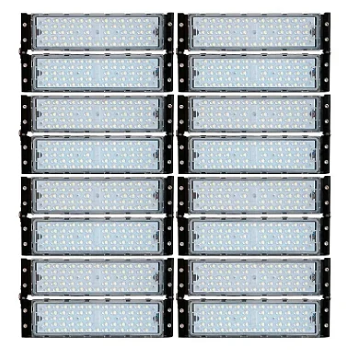 Refletor Industrial holofote modular LED 800W 3000K branco quente bivolt IP67.