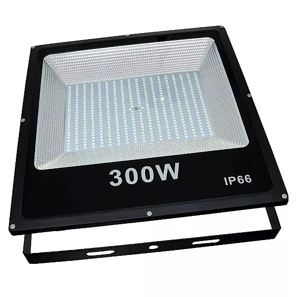 Refletor LED 300W preto Verde SMD IP66 bivolt.